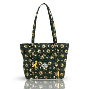 Green Bay Packers Small Vera Bradley Tote Bag Quilted Cotton NFL Shoulder Purse